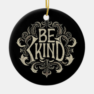Be Kind Retro Ceramic Ornament