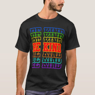 Be Kind Retro Orange Unity Kindness Anti Bullying T-Shirt