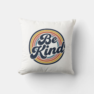 Be Kind Retro Rainbow Vintage Shirt Design_1 Cushion