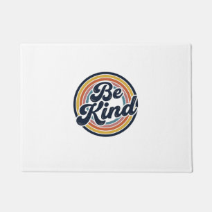 Be Kind Retro Rainbow Vintage Shirt Design_1 Doormat