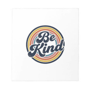 Be Kind Retro Rainbow Vintage Shirt Design_1 Notepad
