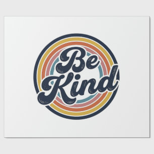 Be Kind Retro Rainbow Vintage Shirt Design_1 Wrapping Paper