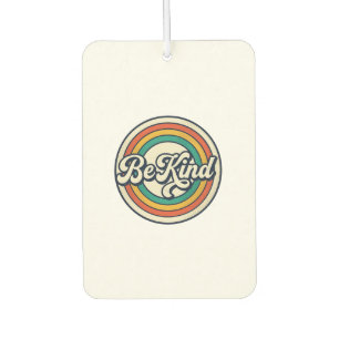 Be Kind Retro Rainbow Vintage Shirt Design_2 Car Air Freshener