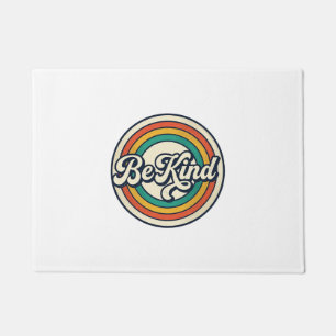 Be Kind Retro Rainbow Vintage Shirt Design_2 Doormat
