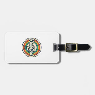 Be Kind Retro Rainbow Vintage Shirt Design_2 Luggage Tag