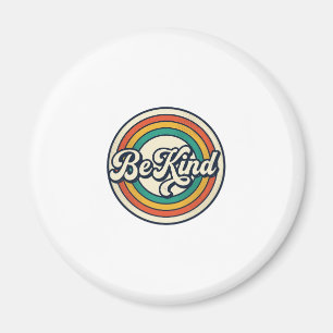 Be Kind Retro Rainbow Vintage Shirt Design_2 Magnet