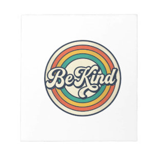 Be Kind Retro Rainbow Vintage Shirt Design_2 Notepad