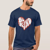Be Kind Retro Red and White Heart T-Shirt (Front)