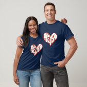 Be Kind Retro Red and White Heart T-Shirt (Unisex)