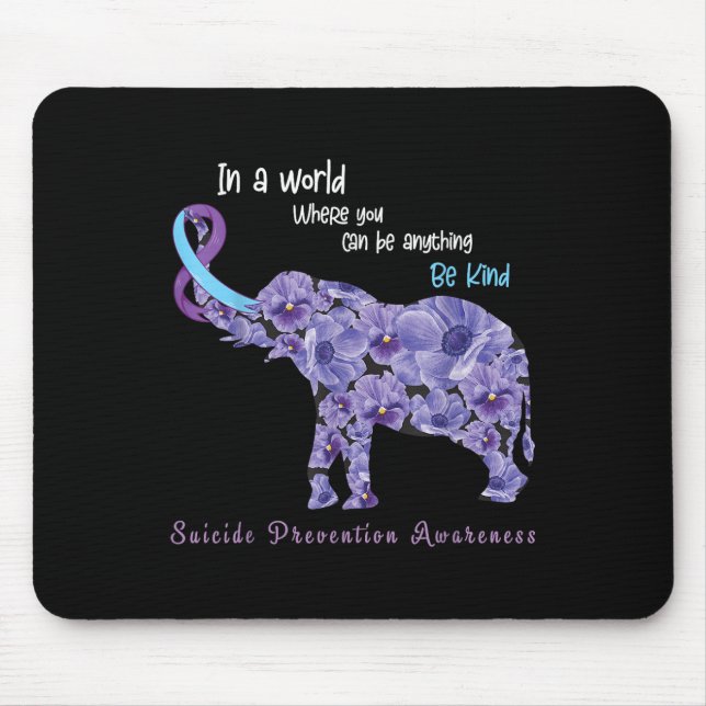 Be Kind Semicolon Suicide Prevention Awareness Wee Mouse Pad (Front)