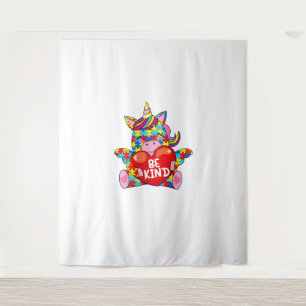 Be Kind Shirt Autism Awareness Gift Kid Girl Toddl Tapestry