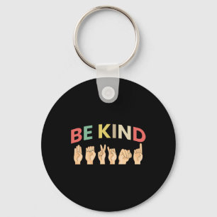 Be Kind Sign Language Deaf 2 Key Ring