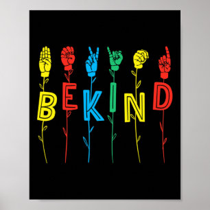 Be Kind Sign Language Hand Autism Awareness Asl In