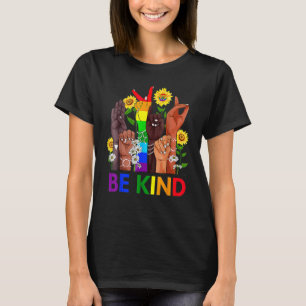 Be Kind Sign Language Hand Talking Lgbtq T-Shirt