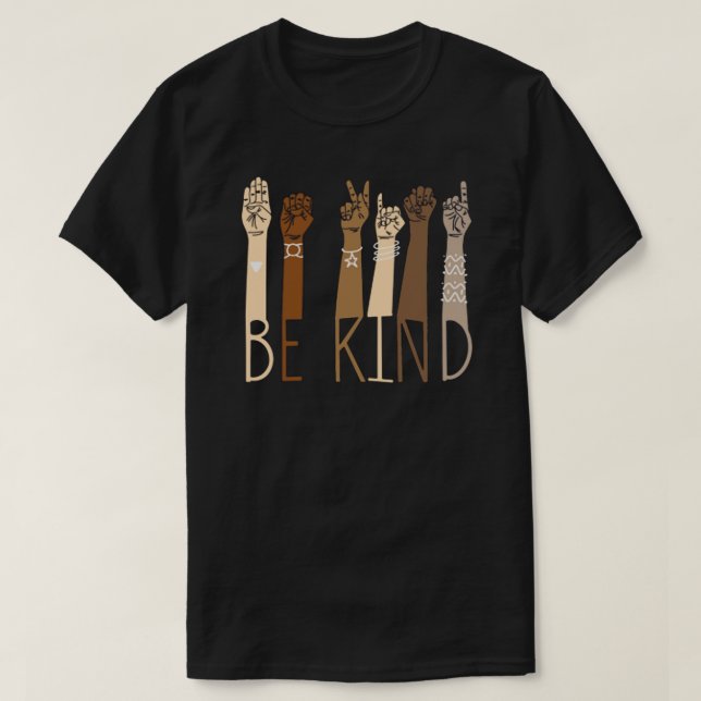 Be Kind Sign Language T-Shirt (Design Front)