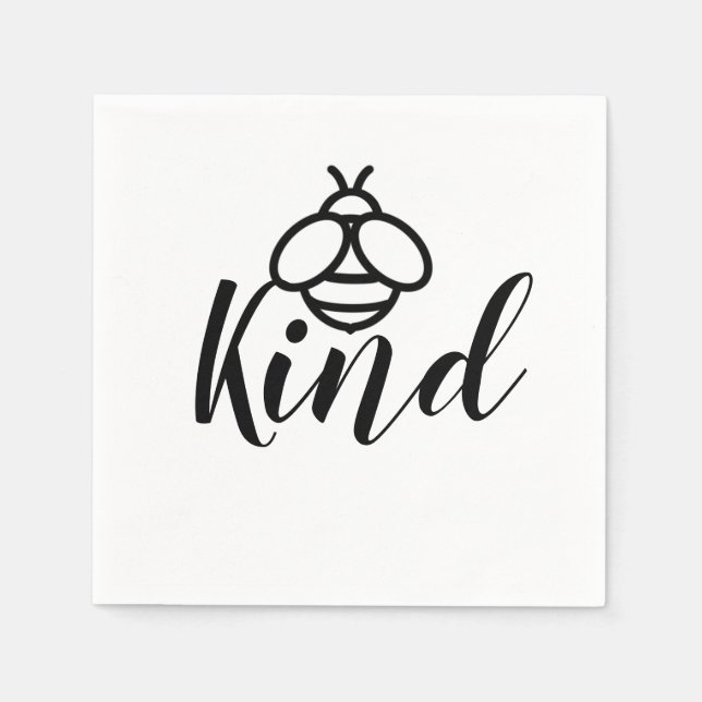 Be Kind simple cute honey bee design Napkin (Front)