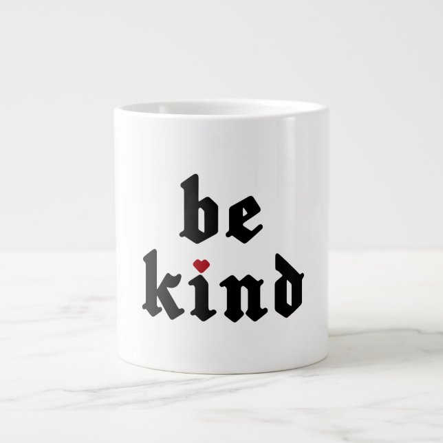 Be Kind – Simple Positive Message Large Coffee Mug (Front)