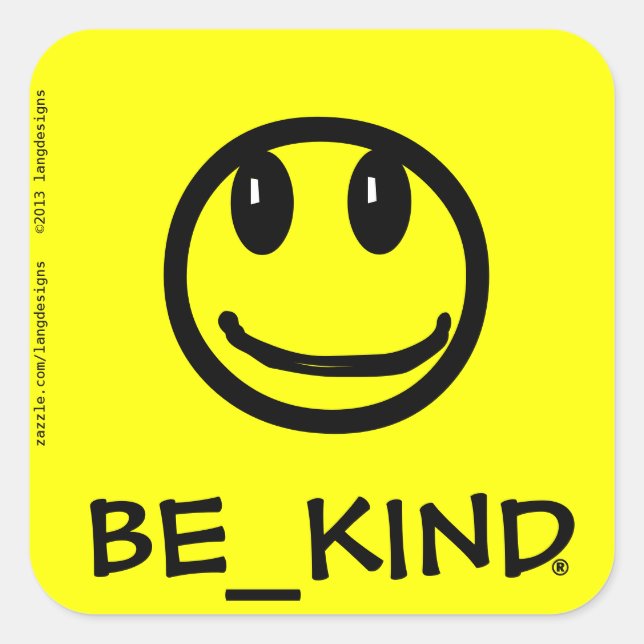 BE_KIND Square sticker (Front)