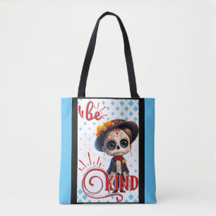 Be Kind Sugar Skull Tote Bag