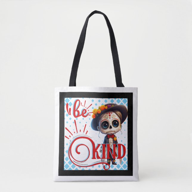 Be Kind Sugar Skull Tote Bag (Front)