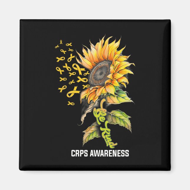 Be Kind Sunflower CRPS Awareness  Magnet (Front)