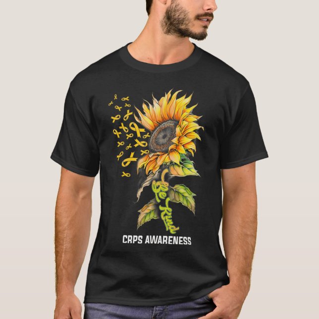 Be Kind Sunflower CRPS Awareness  T-Shirt (Front)