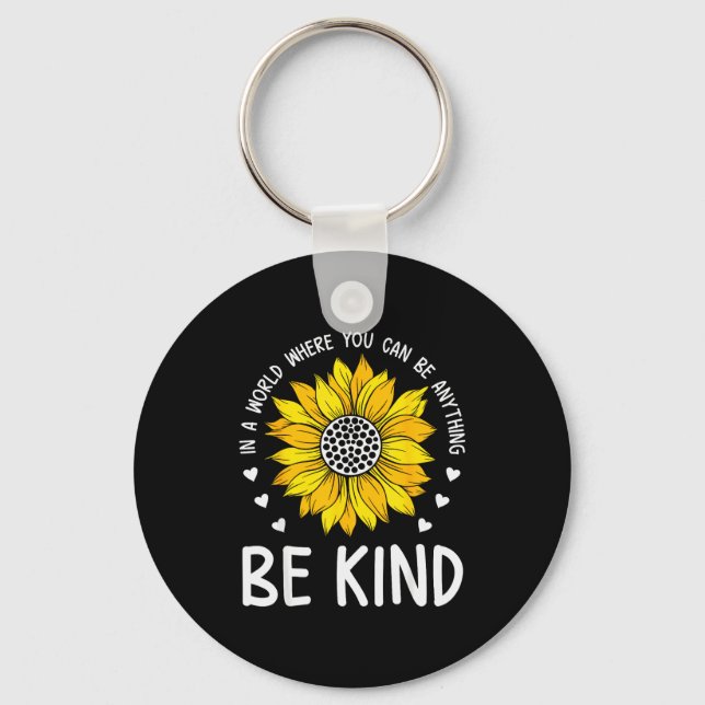 Be Kind Sunflower Orange Anti Bullying Unity Day K Key Ring (Front)