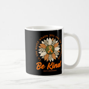 Be Kind Sunflower Orange Crps Awareness Ribbon Coffee Mug