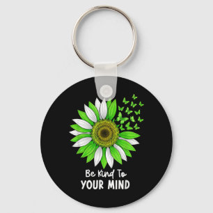 Be Kind Sunflower To Mind Mental Health Awareness Key Ring