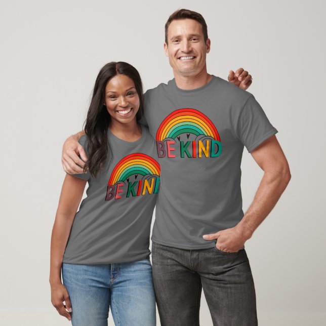 Be Kind T-Shirt Design | Pastel Colours Rainbow  (Unisex)