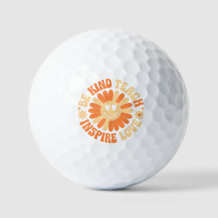 Be Kind Teach Inspire Love – Motivational Teacher Golf Balls