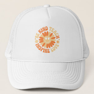 Be Kind Teach Inspire Love – Motivational Teacher Trucker Hat