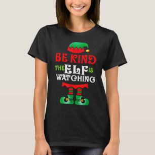 Be Kind Teacher Elf Christmas Anti Bullying Kindne T-Shirt