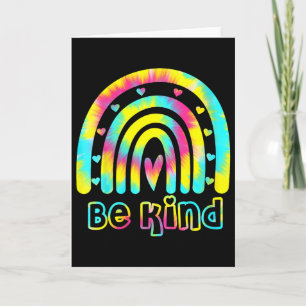 Be Kind Tie Dye Rainbow Kindness Autism Awareness Card