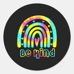 Be Kind Tie Dye Rainbow Kindness Autism Awareness Classic Round Sticker