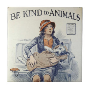 Be Kind To Animals ceramic tile