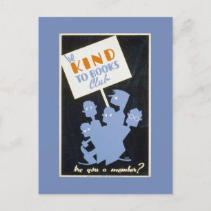 Be Kind To Books Club Postcard