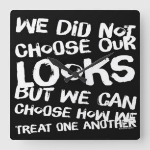 Be Kind to Each Other Square Wall Clock