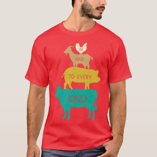 Be Kind to Every Kind Vegan Vegetarian Animal Love T-Shirt
