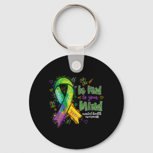 Be Kind to Mind Mental Health Awareness Colourful Key Ring