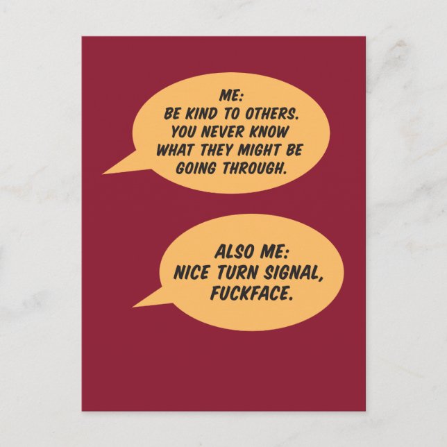 Be Kind to Others Joke Postcard (Front)