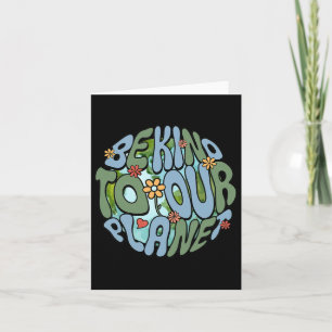 Be Kind To Our Planet Environmental Earth Day Retr Card