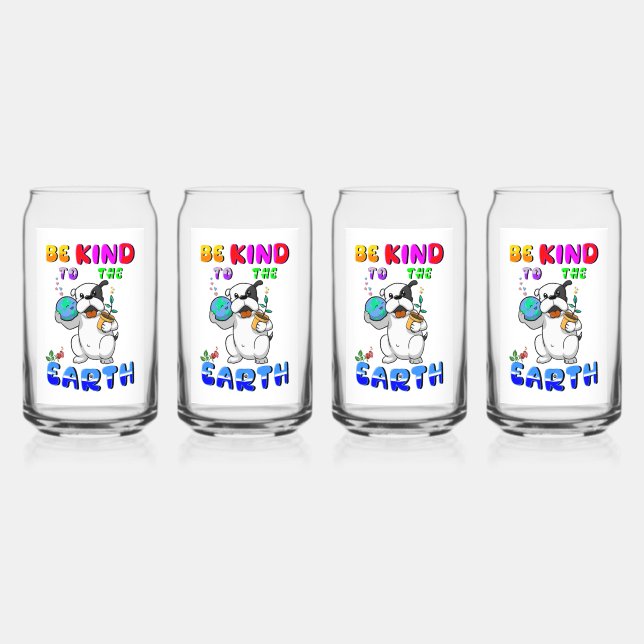 Be Kind To The Earth Can Glass (Front)