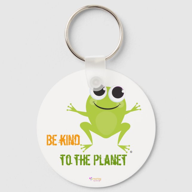 Be kind to the planet - Think Green Keychain (Front)