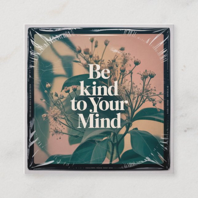 Be Kind To Your Mind Calling Card (Front)