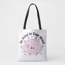 Be Kind To Your Mind Cute Brain Design