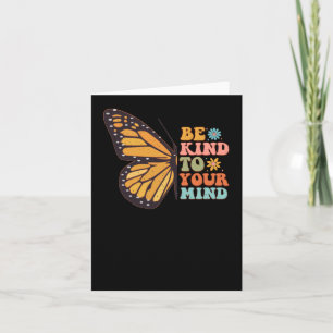 Be Kind To Your Mind Flowers Butterfly Sticker Card