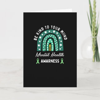Be Kind To Your Mind, Mental Health Awareness Card