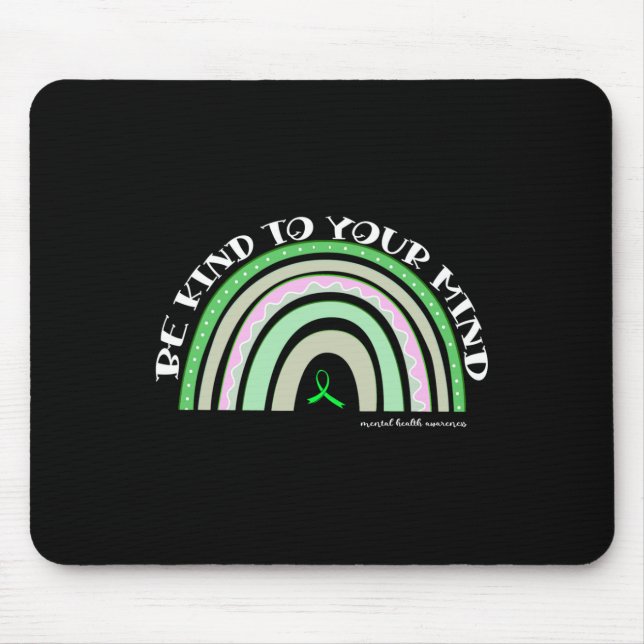 Be Kind To Your Mind Mental Health Awareness Long  Mouse Pad (Front)