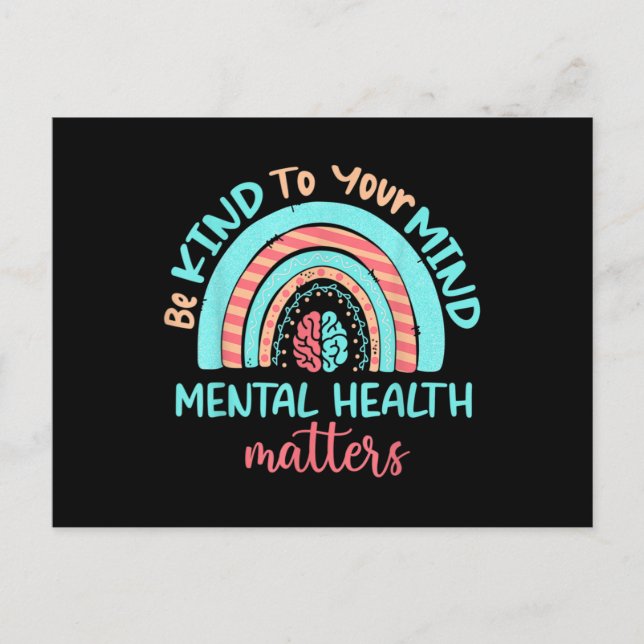 Be Kind to your Mind Mental Health matters Postcard (Front)